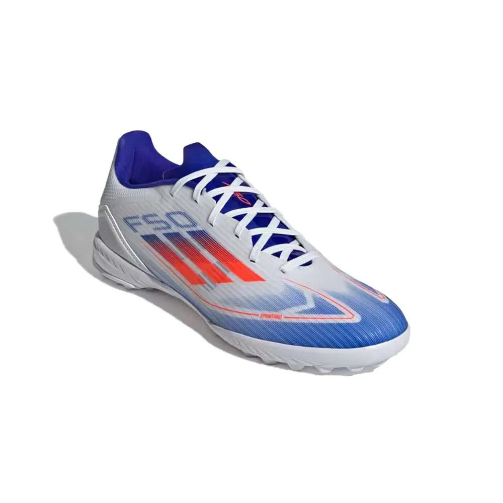 F50 League TF Soccer Shoe - Cloud White / Solar Red / Lucid Blue - Regular (D)