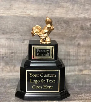 Fantasy Football Golden Cock Rooster Loser Perpetual Trophy Last Place Sacko Funny Biggest Cock Trophy Adult Humor Gag Gift Testicle Penis