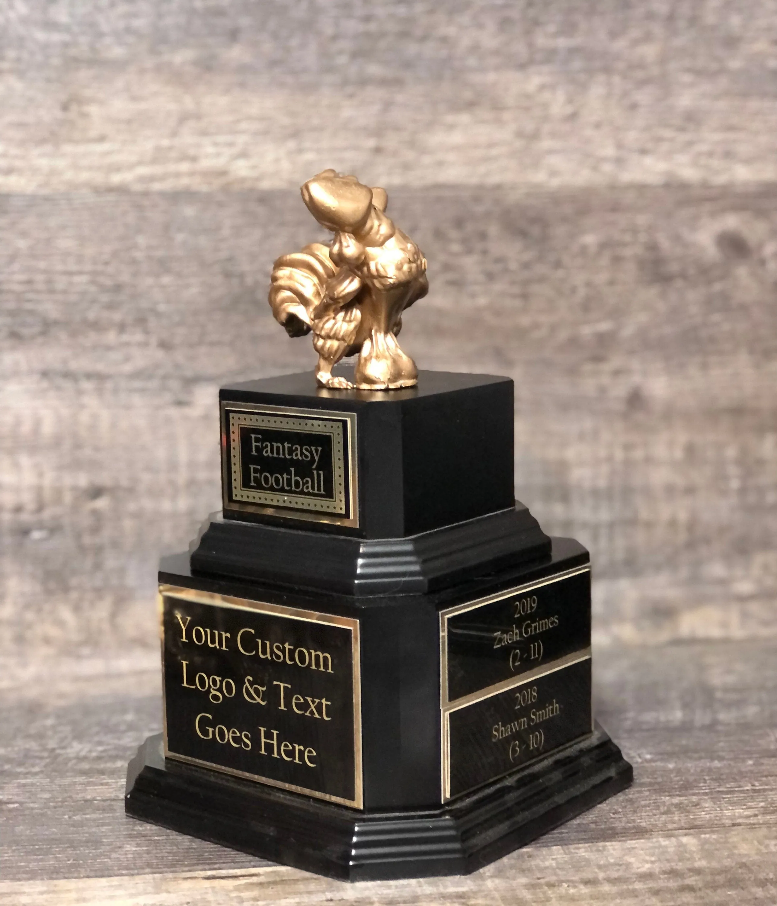 Fantasy Football Golden Cock Rooster Loser Perpetual Trophy Last Place Sacko Funny Biggest Cock Trophy Adult Humor Gag Gift Testicle Penis