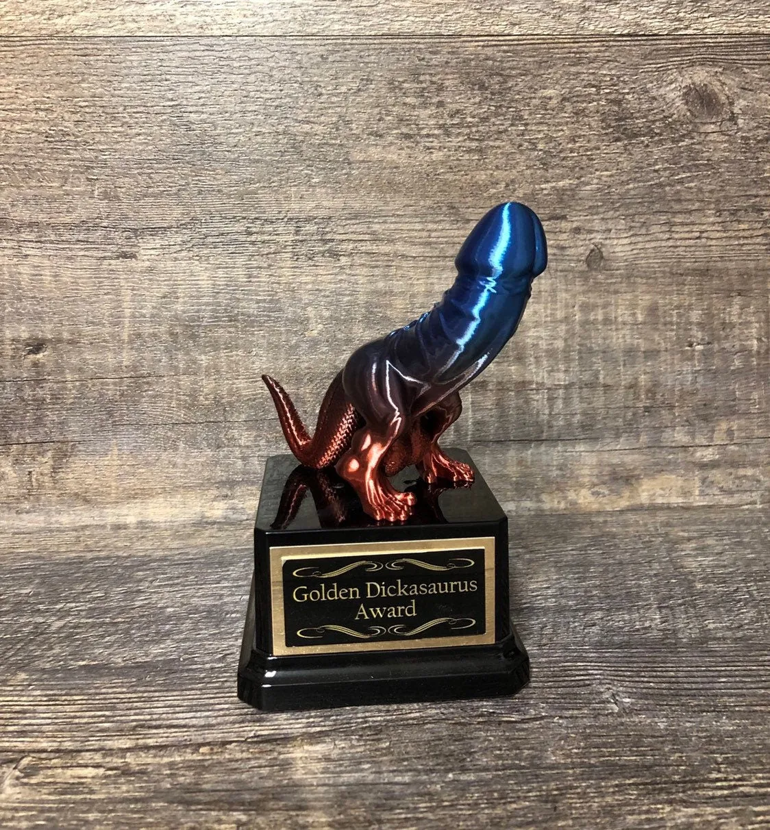 Fantasy Football League LOSER Trophy FFL Trophy Dickasaurus Funny Trophy Award You're A Dick Adult Humor Dickhead Penis Funny Dinosaur Award