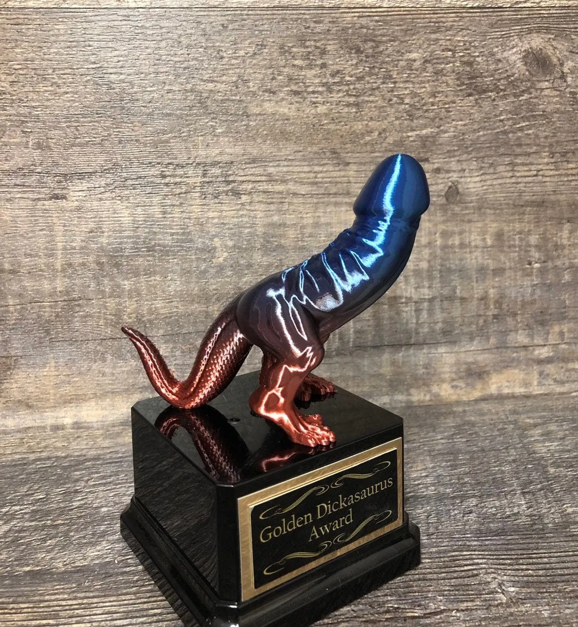 Fantasy Football League LOSER Trophy FFL Trophy Dickasaurus Funny Trophy Award You're A Dick Adult Humor Dickhead Penis Funny Dinosaur Award