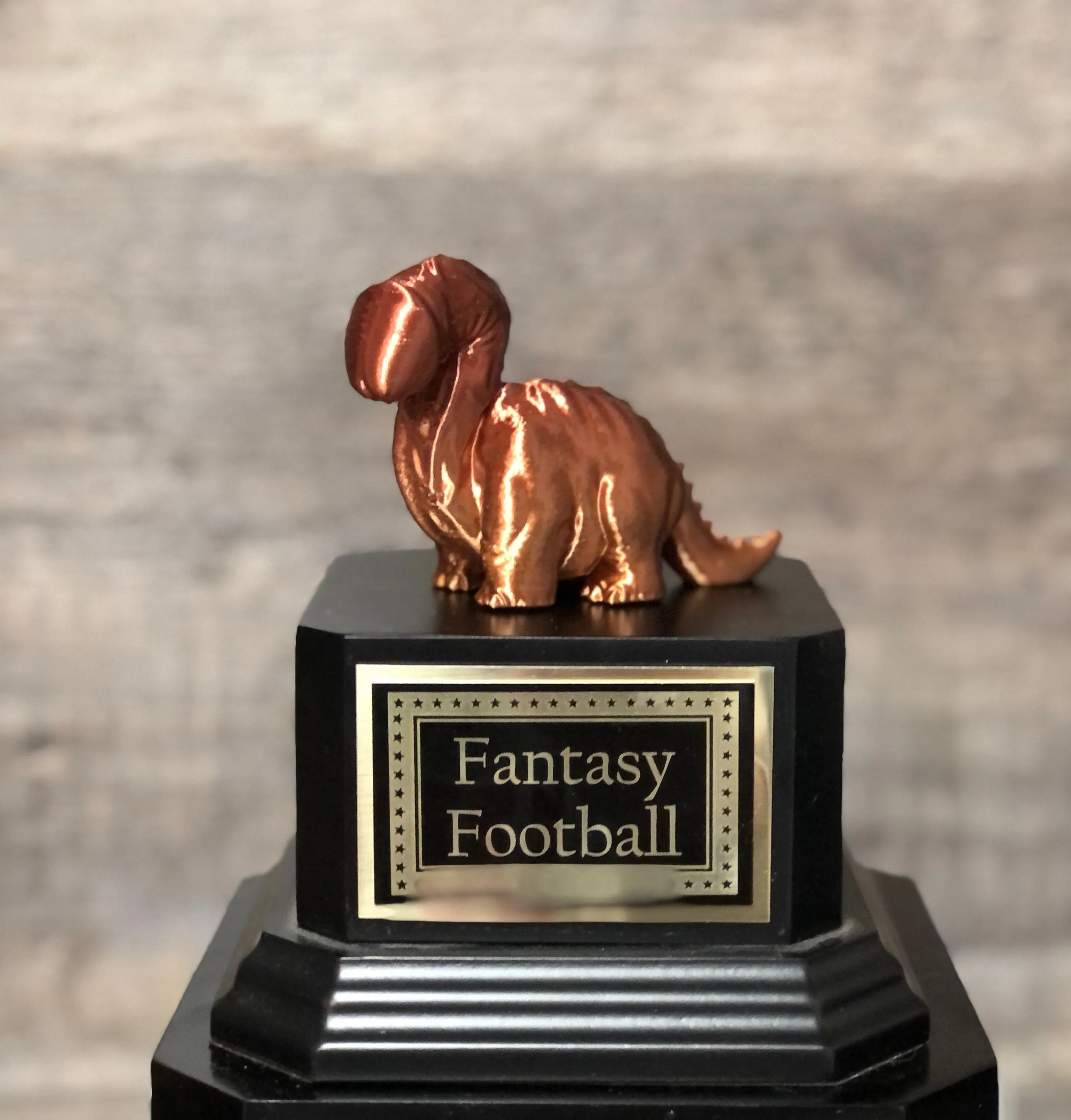 Fantasy Football LOSER Trophy Cockasaurus LOSER Funny Trophy Award Perpetual Trophy Last Place Dinosaur Dickhead Penis Award