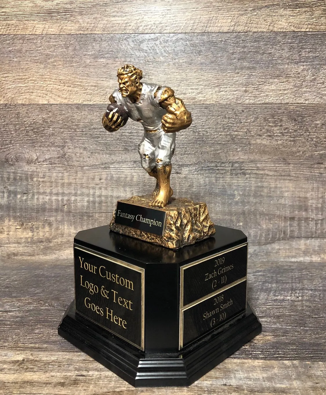 Fantasy Football Trophy FFL Beast Trophy 6 or 12  Perpetual Trophy League Winner Fantasy Football League Championship Award Trophy