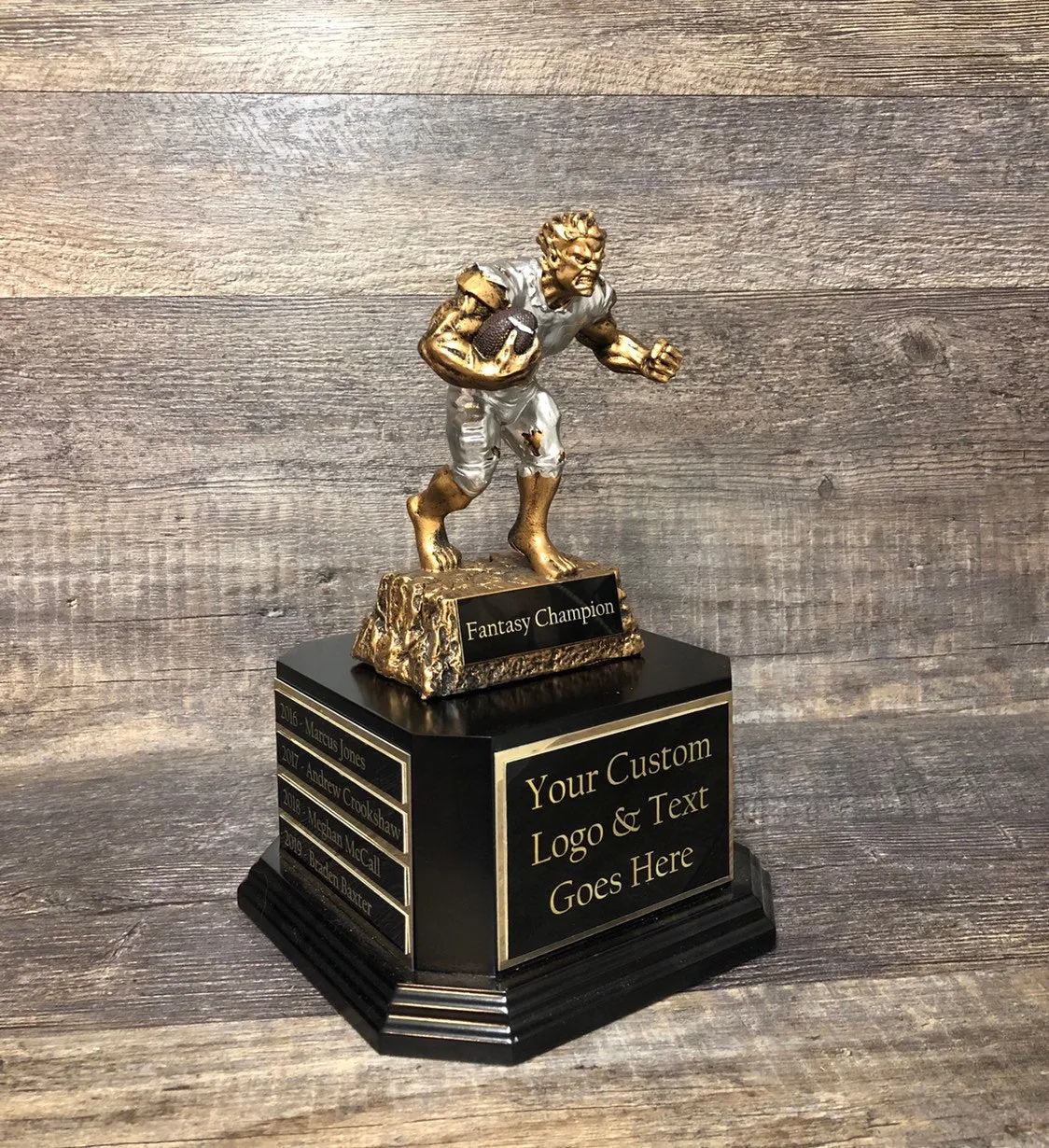 Fantasy Football Trophy FFL Beast Trophy 6 or 12  Perpetual Trophy League Winner Fantasy Football League Championship Award Trophy