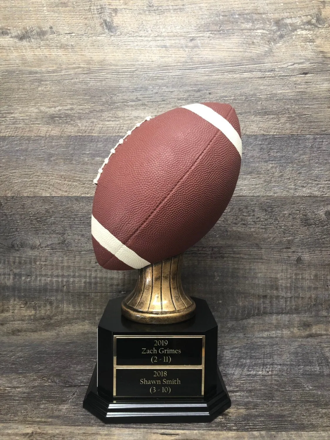 Fantasy Football Trophy FULL SIZE Color Football FFL Trophy 15" Football 6 or 12 Year Perpetual Championship League Award Winner