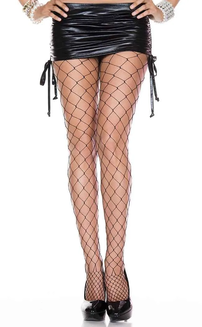 Festival Fencenet Stockings in Black