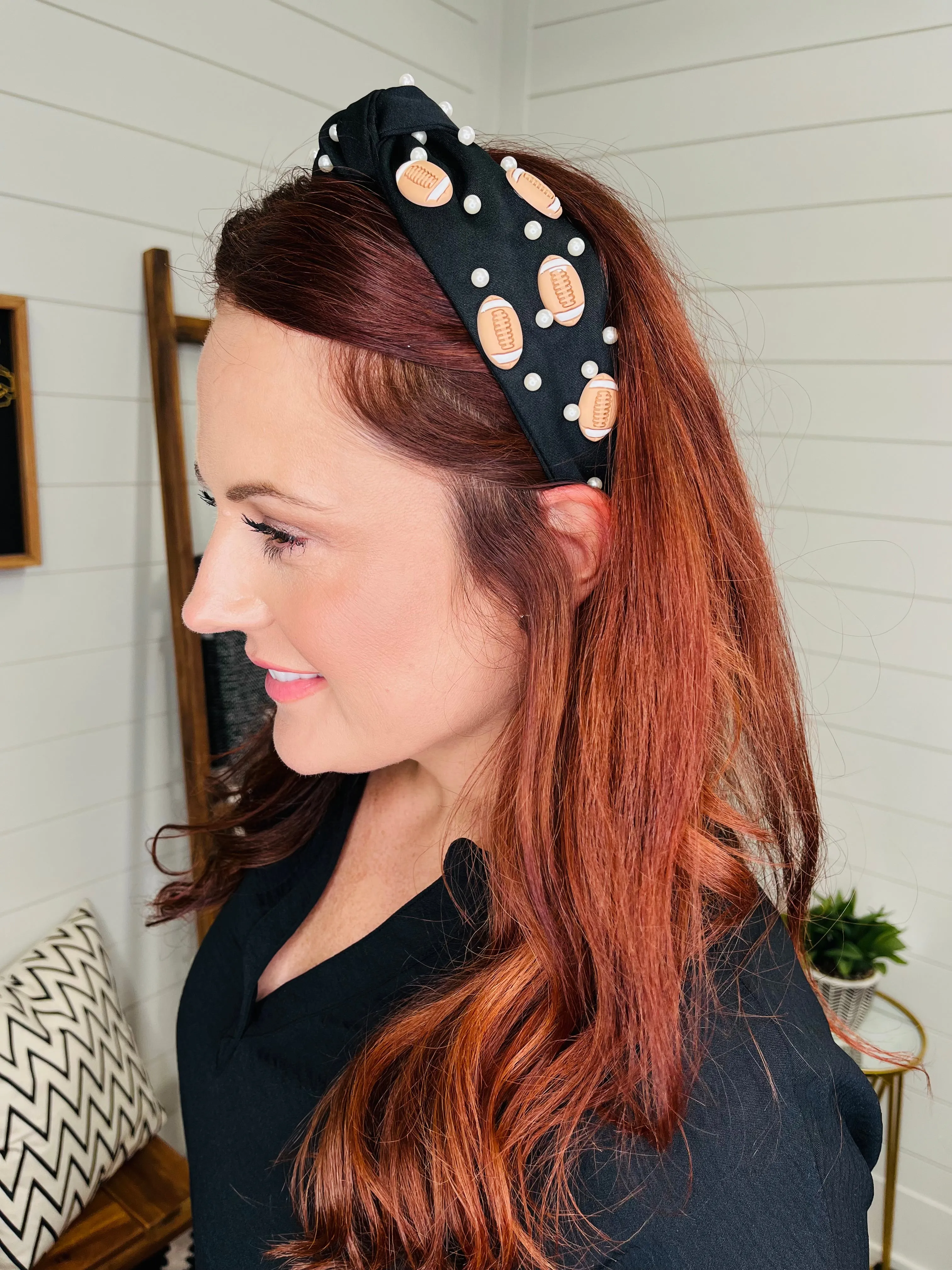 Football and Pearl Headband