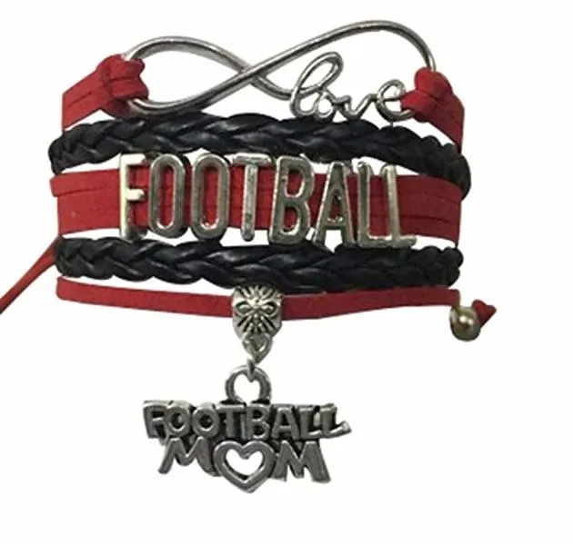 Football Mom Infinity Bracelet- Pick Colors