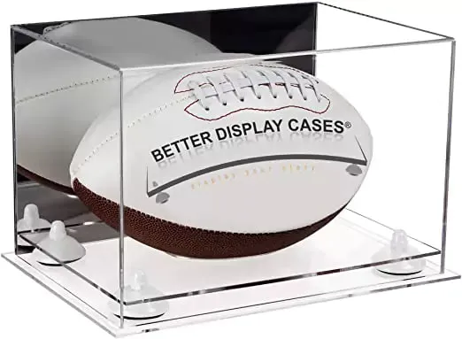 Full-Size Football Display Case Horizontal - Mirror No Wall Mounts (B41/A004)