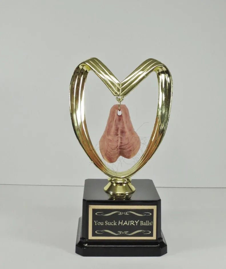 Funny Trophy Fantasy Football Loser Testicle Trophy You Suck Balls Last Place FFL Sacko Trophy You've Got Balls Adult Humor Gag Gift