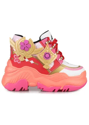 Genshin Impact Yae Miko Anime Pink Platform Sneakers