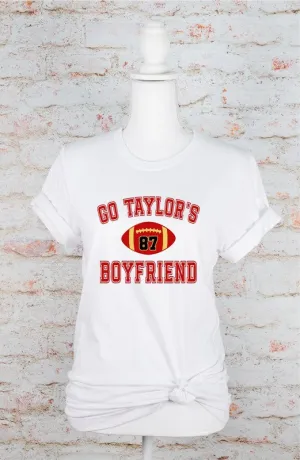 Go Taylor's Boyfriend Football Graphic Tee - FASHIONGO