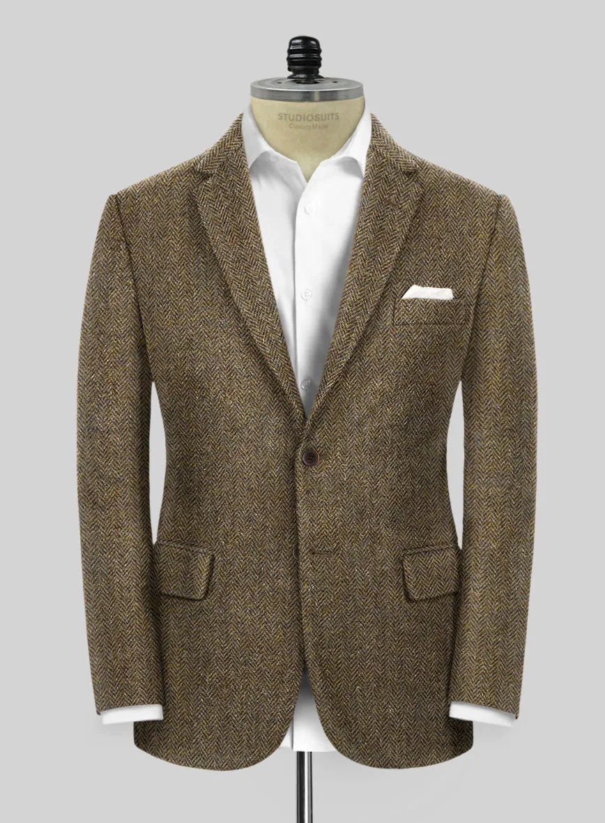 Harris Tweed Hebridean Brown Herringbone Jacket