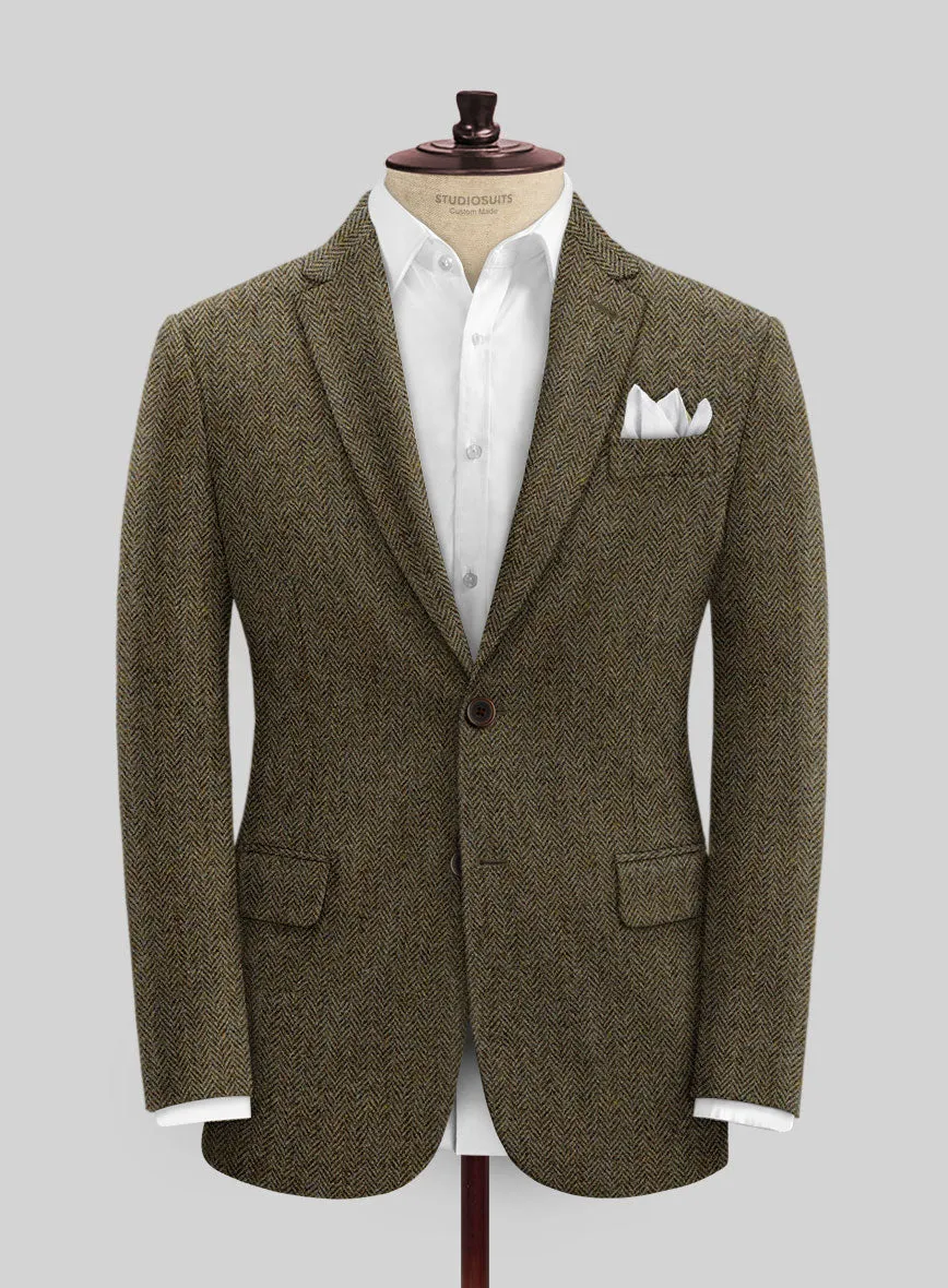 Harris Tweed Ridge Brown Herringbone Suit