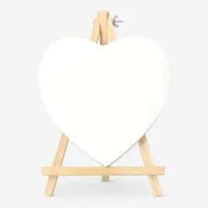 Heart canvas with easel