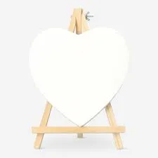 Heart canvas with easel