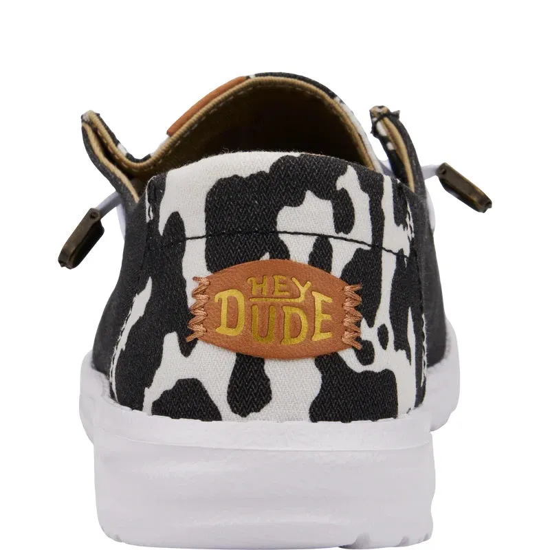 'Hey Dude' Women's Wendy Animal - Black / Cow