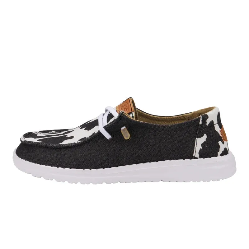 'Hey Dude' Women's Wendy Animal - Black / Cow