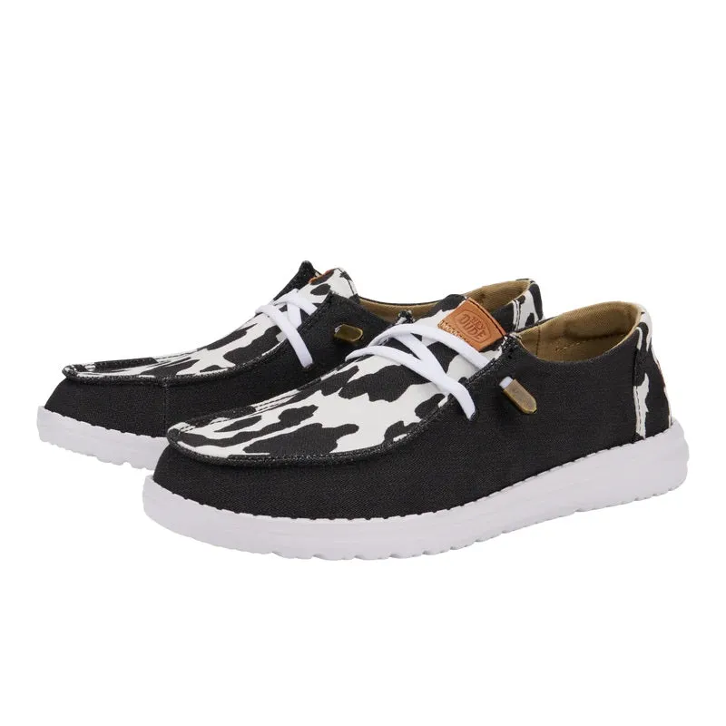 'Hey Dude' Women's Wendy Animal - Black / Cow