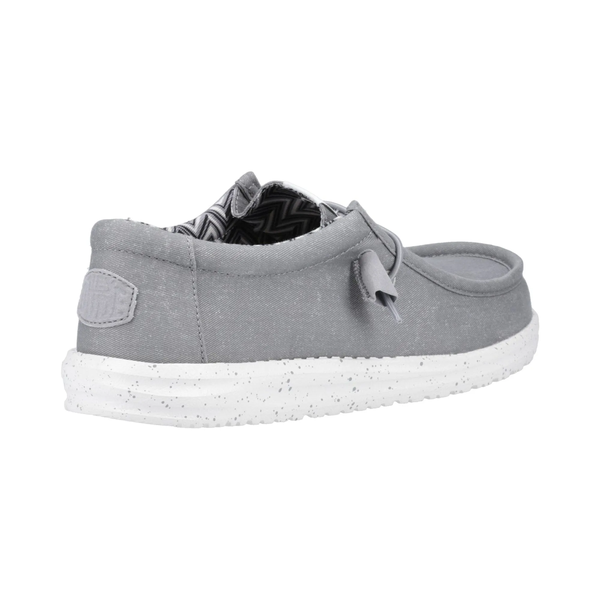 HEYDUDE Wally Mens Canvas Shoe - Light Grey