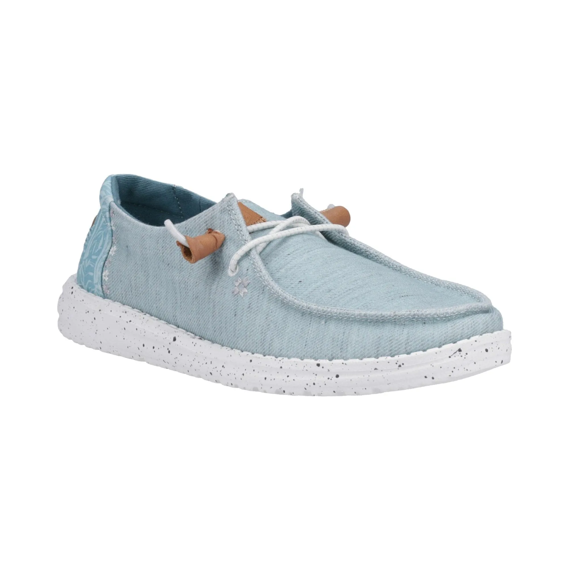 HEYDUDE Wendy Heathered Slub Tropical Womens Shoe - Blue