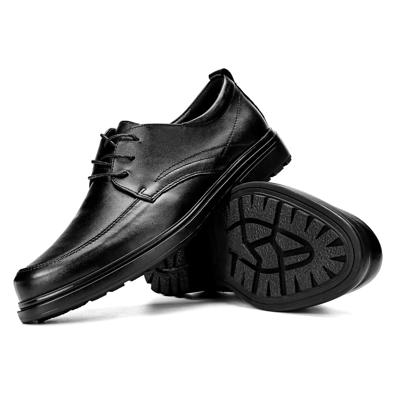 Hnzxzm New Men Dress Shoes Genuine Leather Black Wedding Shoes Oxford Formal Shoes High Quality Derby Shoes Men Business Casual