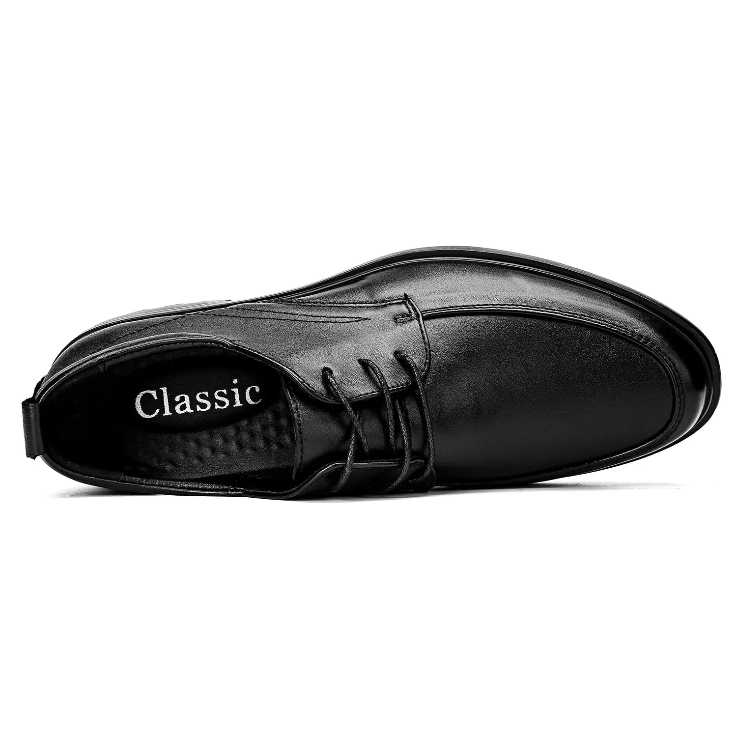 Hnzxzm New Men Dress Shoes Genuine Leather Black Wedding Shoes Oxford Formal Shoes High Quality Derby Shoes Men Business Casual