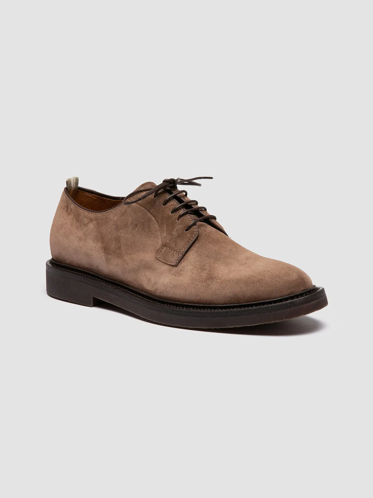 HOPKINS FLEXI 201 - Taupe Suede Derby Shoes