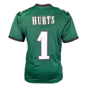 Jalen Hurts Unsigned Philadelphia Green Large Football Jersey