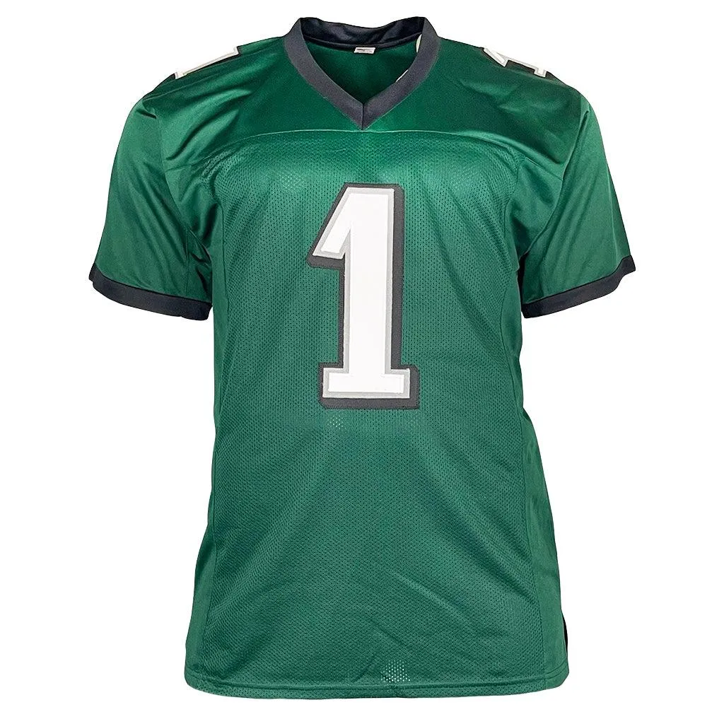 Jalen Hurts Unsigned Philadelphia Green Large Football Jersey