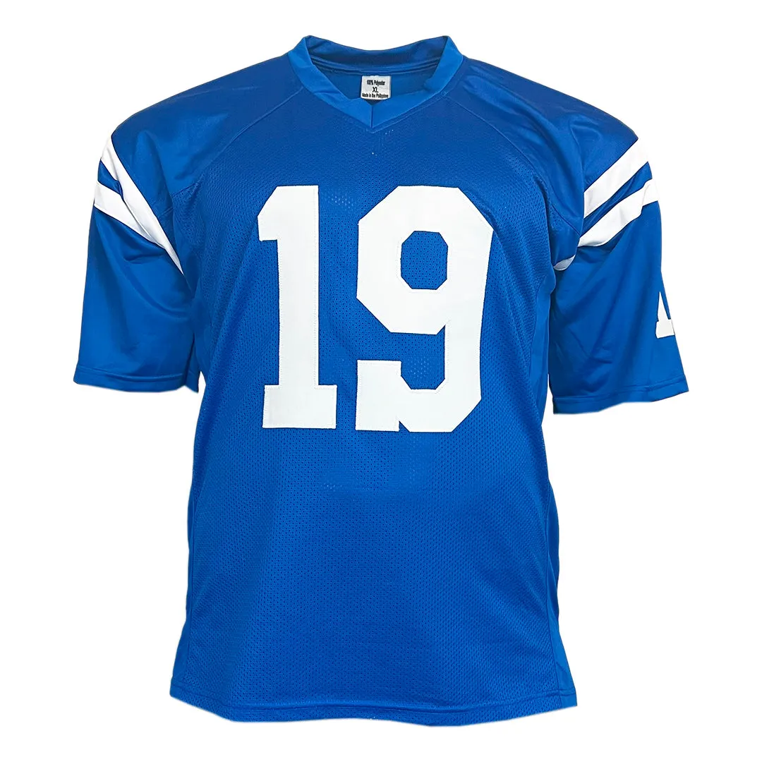 Johnny Unitas Unsigned Indianapolis Blue Football Jersey