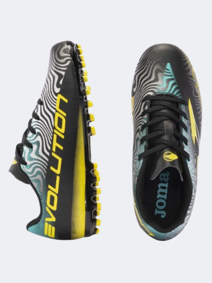 Joma Evolution 2401 Ag Kids Football Shoes Black/Yellow