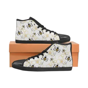 Kids' Honey Bee Casual Print High Top Canvas Shoes