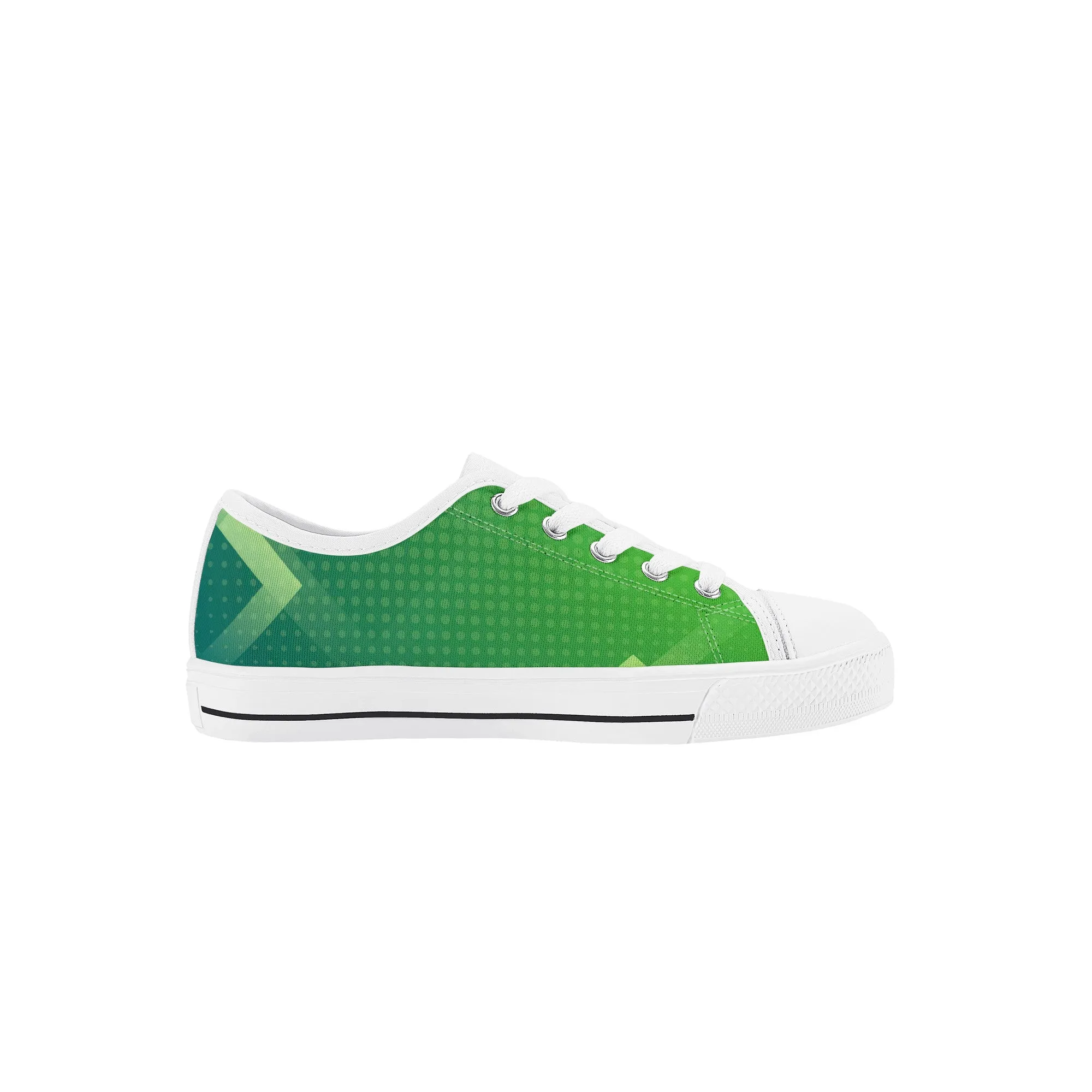 Kids Low Top Canvas Sneakers - Green