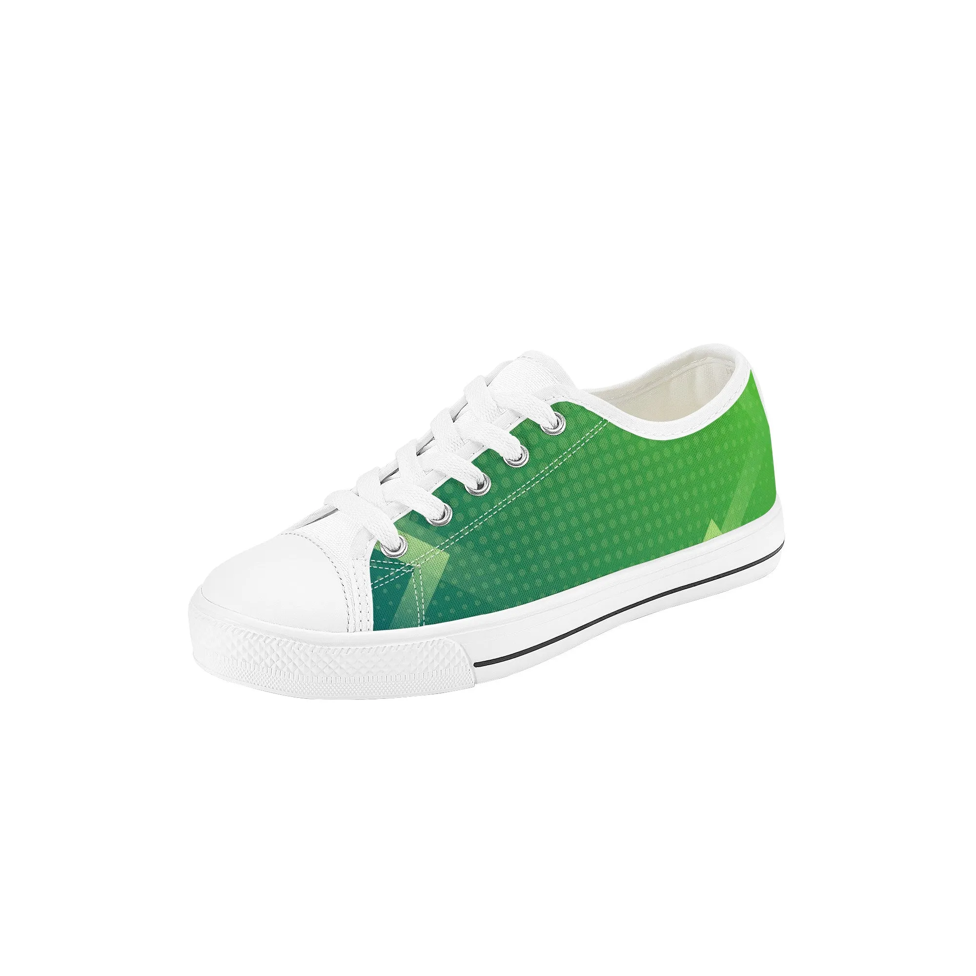 Kids Low Top Canvas Sneakers - Green