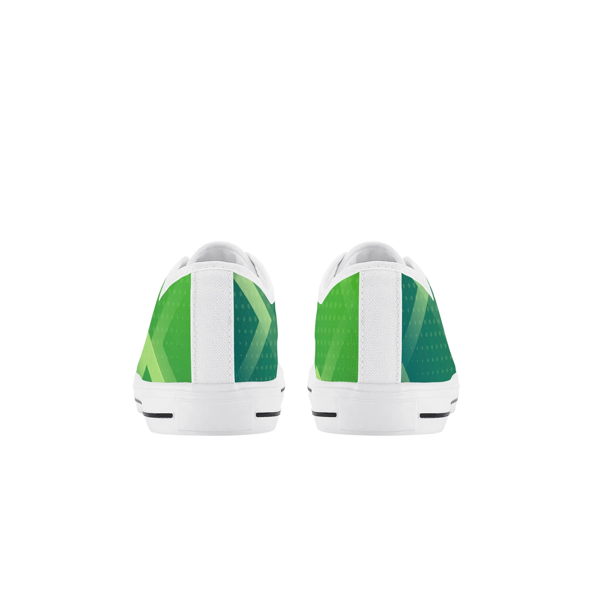 Kids Low Top Canvas Sneakers - Green