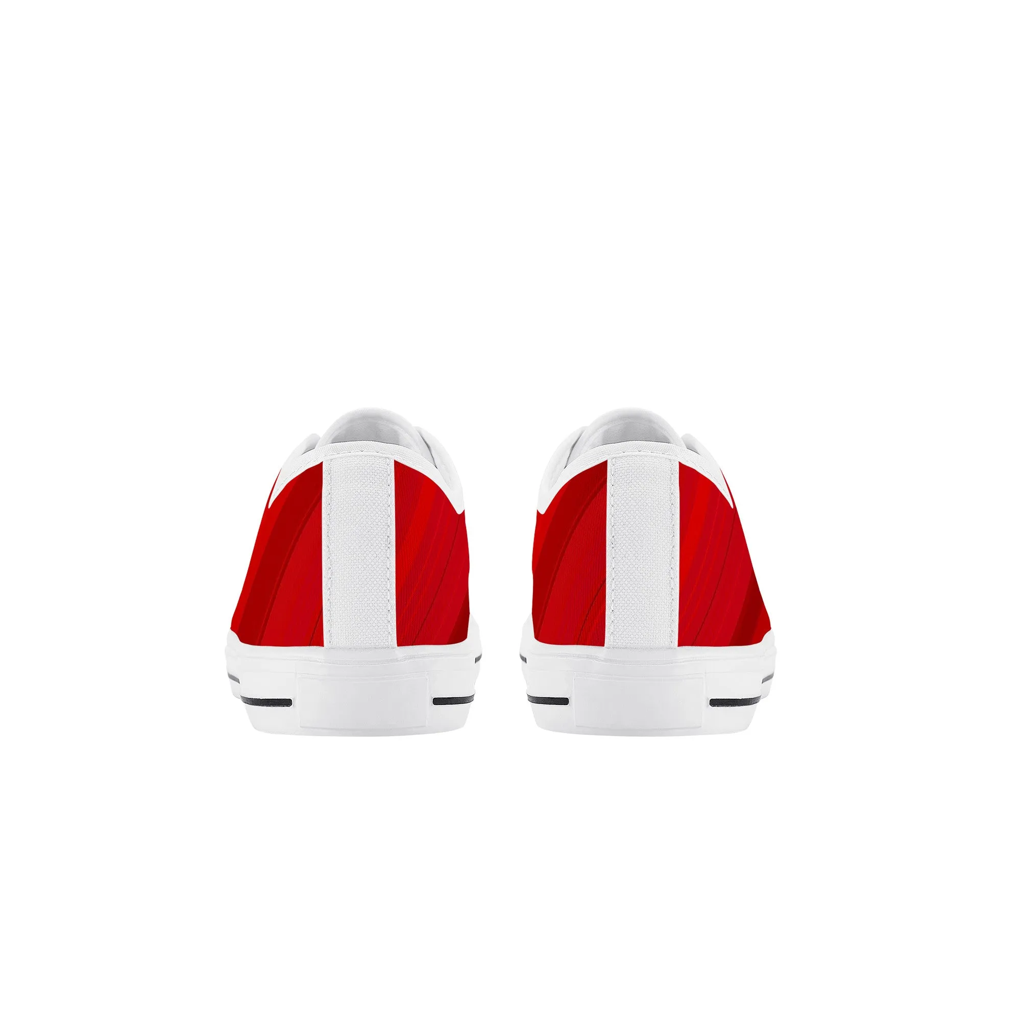 Kids Low Top Canvas Sneakers - Red