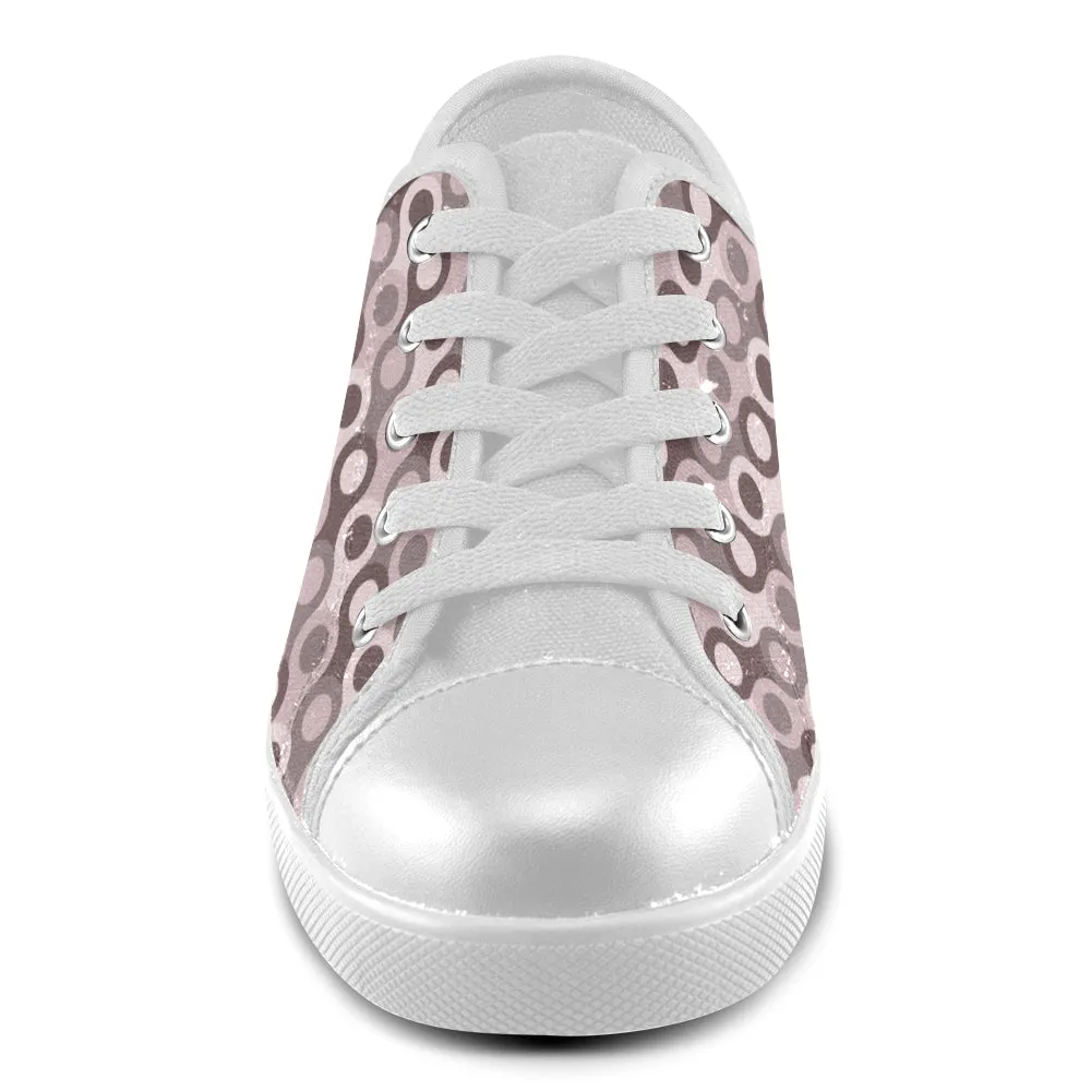 Kids's Stacked Dots Polka Print Canvas Low Top Shoes