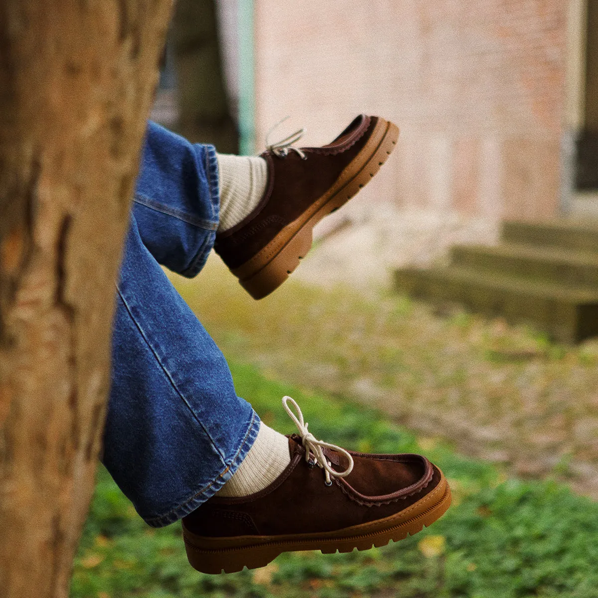 KLEMAN   forét Suede Derby Shoe - Brown