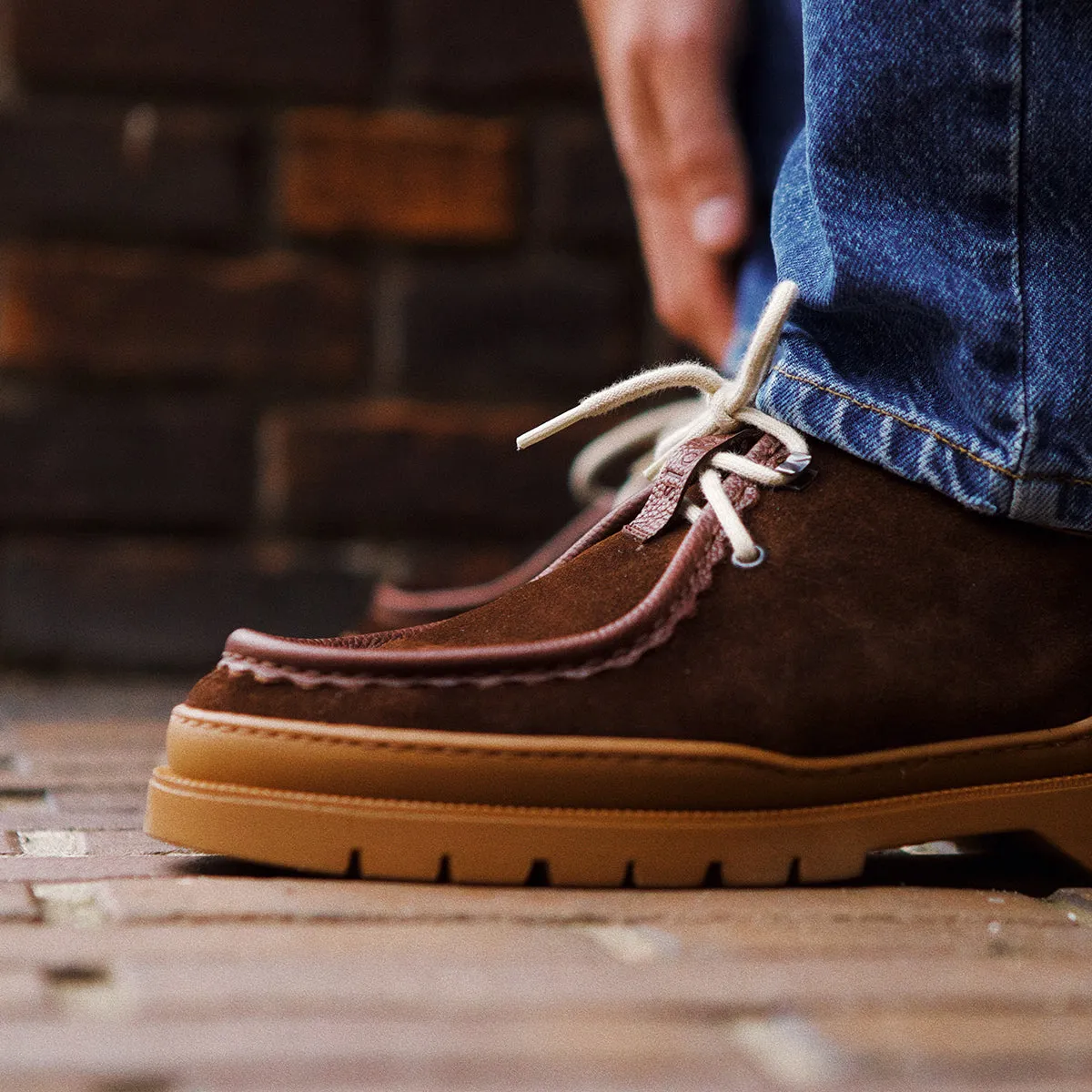 KLEMAN   forét Suede Derby Shoe - Brown