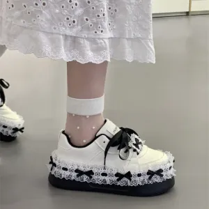 Lace Bow Platform Sneakers - Kimi