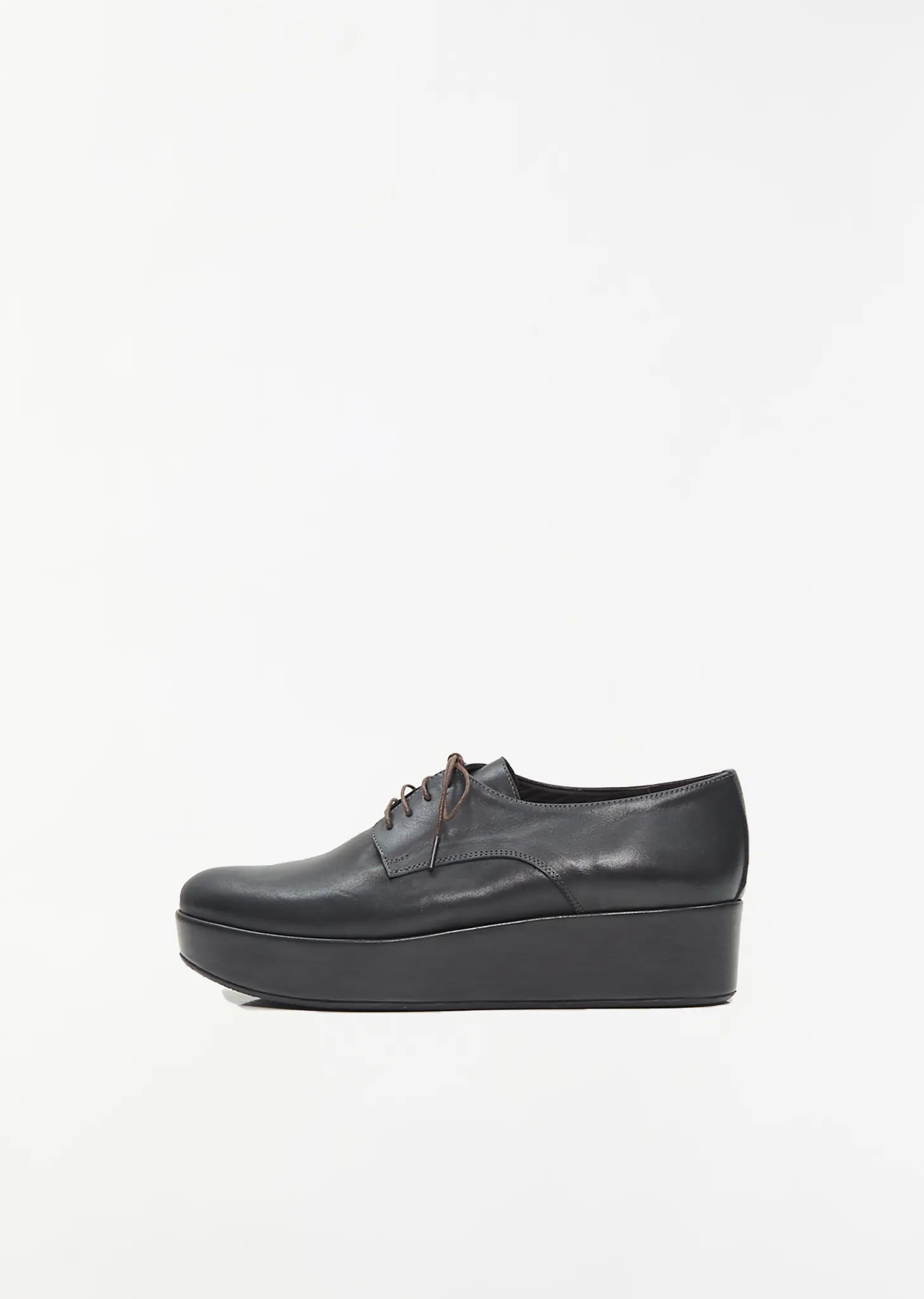 Lace- Up Platform Derby — Forest