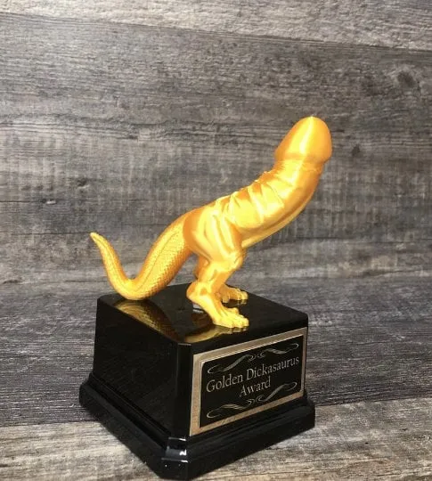 Last Place Fantasy Football Trophy Golden Dick Trophy Dickasaurus Funny Trophy Award Testicle Penis Sacko LOSER Trophy FFL Last Place