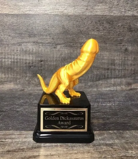 Last Place Fantasy Football Trophy Golden Dick Trophy Dickasaurus Funny Trophy Award Testicle Penis Sacko LOSER Trophy FFL Last Place