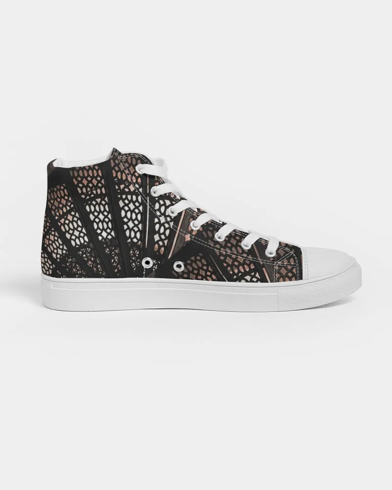 Lighthouse Fibonacci Beauty Women's Hightop Canvas Shoe