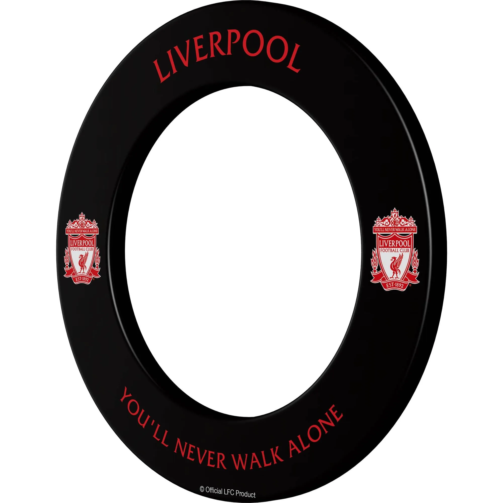 Liverpool FC Dartboard Surround - Official Licensed - LFC - S1 - Black - Red Crest