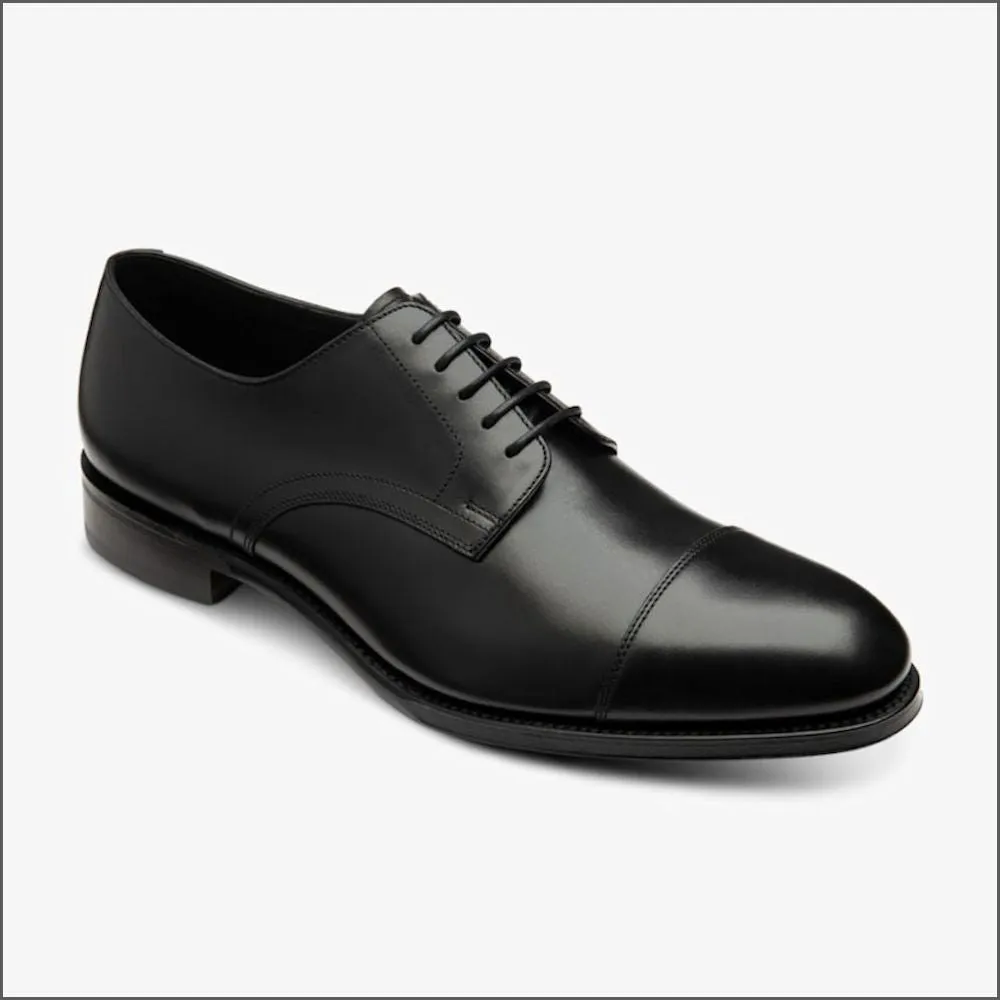 Loake Petergate Carbon Black Shoe F Fit-