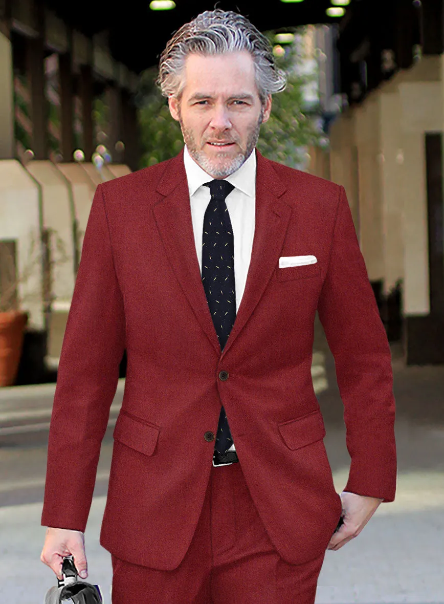 Melange Titan Red Tweed Suit