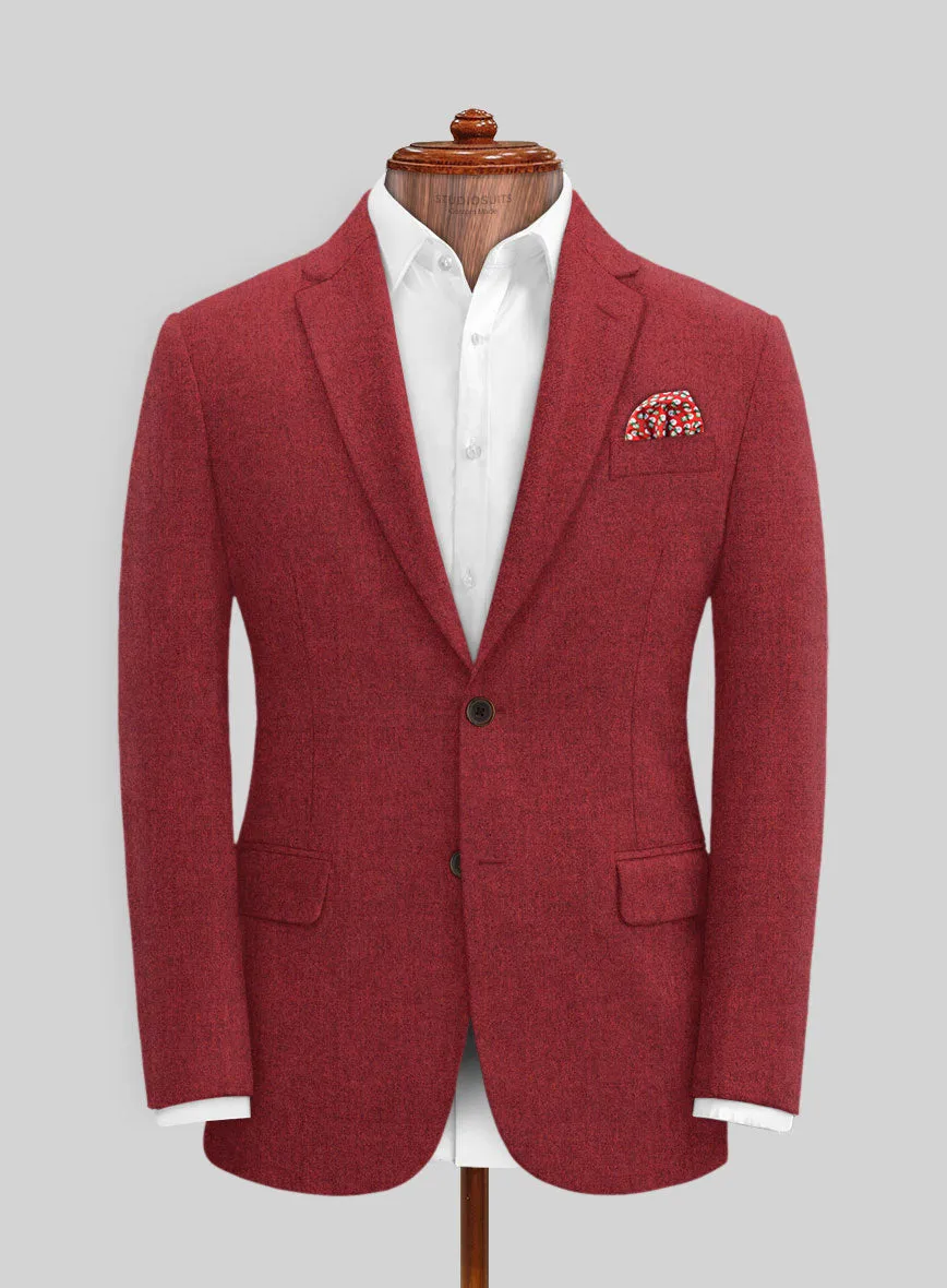 Melange Titan Red Tweed Suit