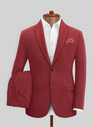 Melange Titan Red Tweed Suit